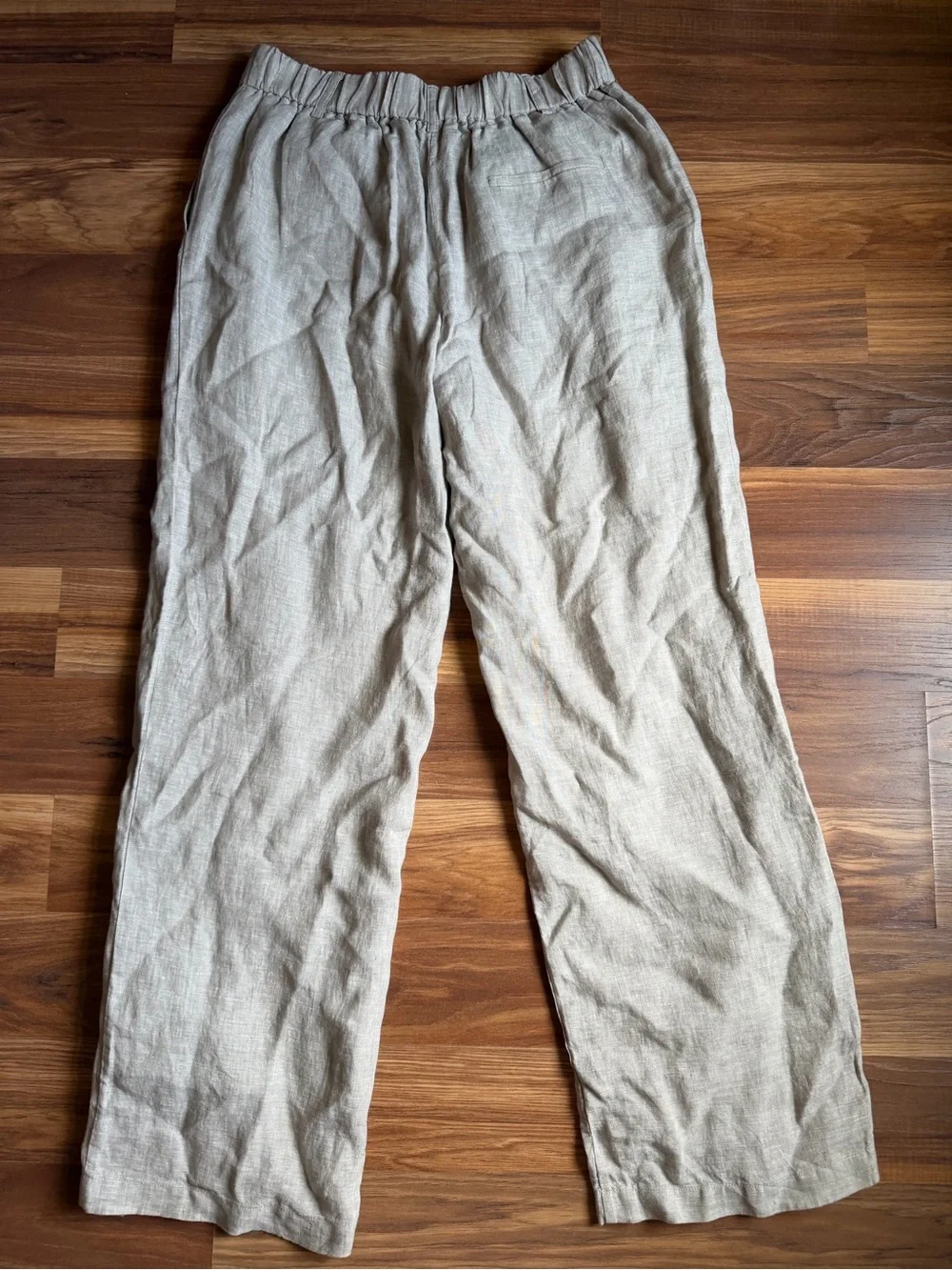Quince 100% European Linen Pleated Trouser Flax Women's Size 8